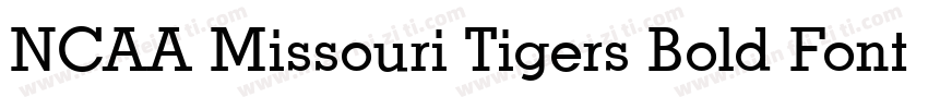 NCAA Missouri Tigers Bold Font字体转换